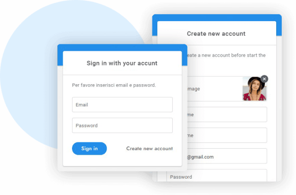 support chat registration and login